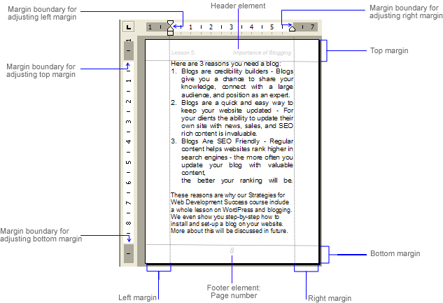 standard essay page margins